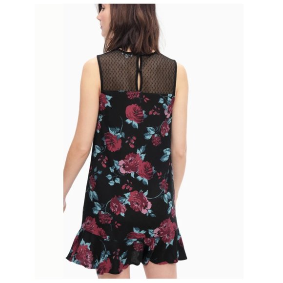 NWT Splendid Womens Chelsea Rose Print Dress Size Black Floral Size S $140 X029 - Picture 2 of 4